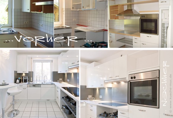 neue Fronten Kueche Kueche weiss